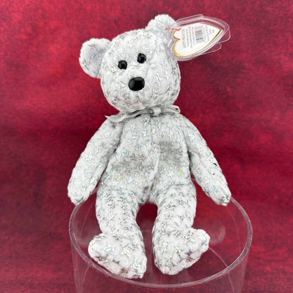 TY BEANIE BABY BABIES 2000 "THE BEGINNING THE BEAR STAR SPARKLES RETIRED VINTAGE